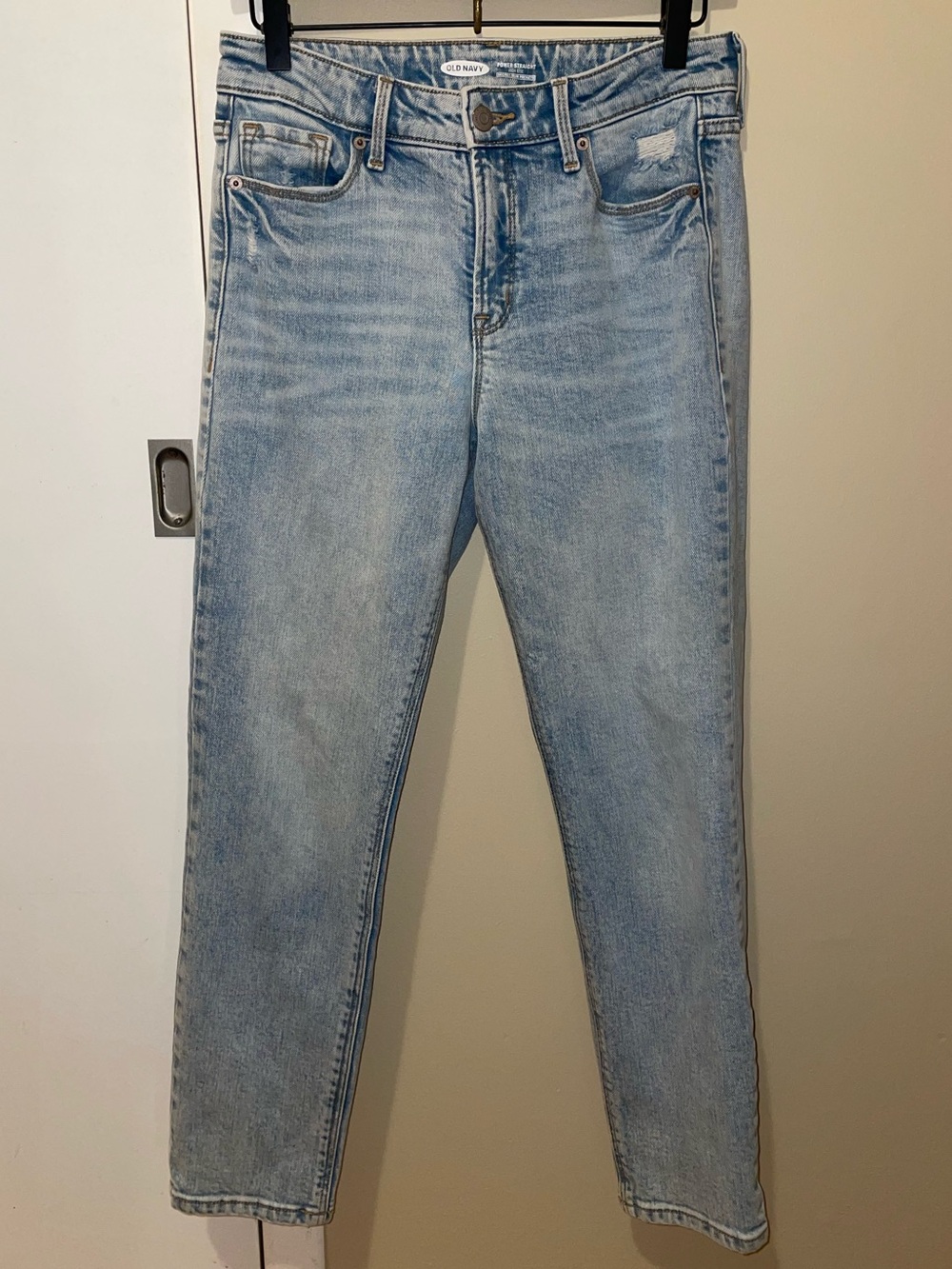 Old Navy High Rise Power Straight Light Wash Jean